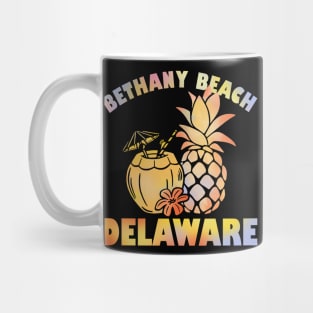 Summer Vacation Retro Sunset Delaware Bethany Beach Mug